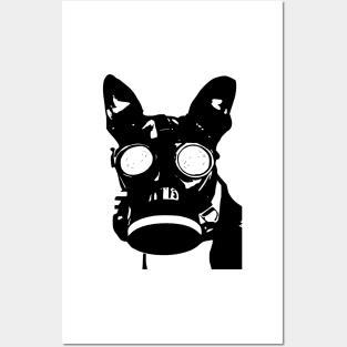 Boston Terrier Gas Mask - Boston have gas? No one is safe from the stinky dog breed - Boston Terrier mom sticker - Boston Terrier decal - white Boston Posters and Art